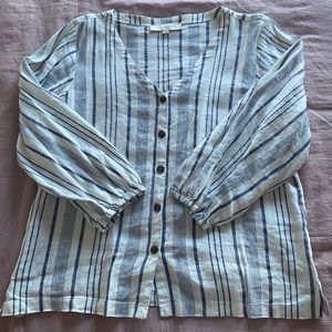 NWOT Linen LOFT Top